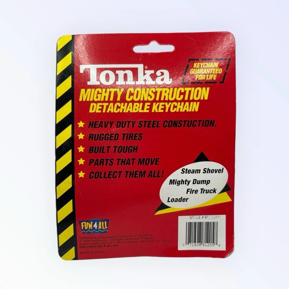 1998 Tonka Mighty Construction Loader Detachable Keychain NEW/‎ SEALED